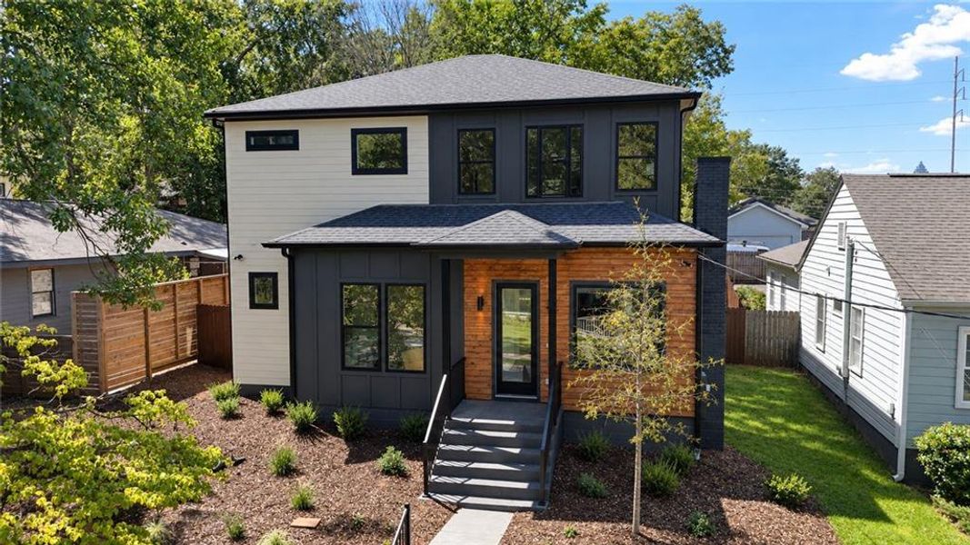 Front exterior of a new home in , Atlanta, GA, highlighting curb appeal (Image 1). Front exterior of a new home in , Atlanta, GA, highlighting curb appeal (Image 1).
