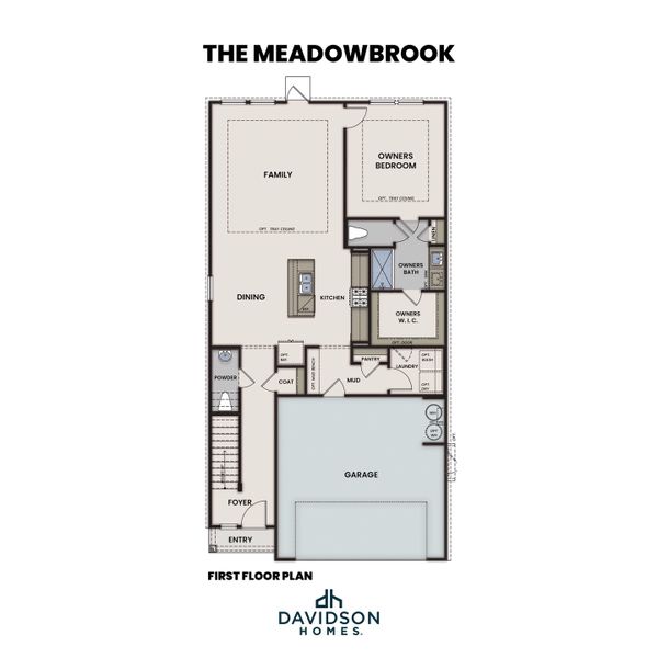 2D floor plan layout for the The Meadowbrook A by Davidson Homes LLC in Fairway Crossing, Converse, TX (Image 2). 2D floor plan layout for the The Meadowbrook A by Davidson Homes LLC in Fairway Crossing, Converse, TX (Image 2).