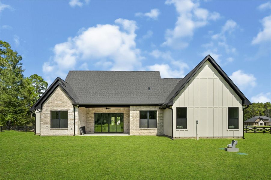Exterior details and patio area of a home in , Conroe (Image 2). Exterior details and patio area of a home in , Conroe (Image 2).