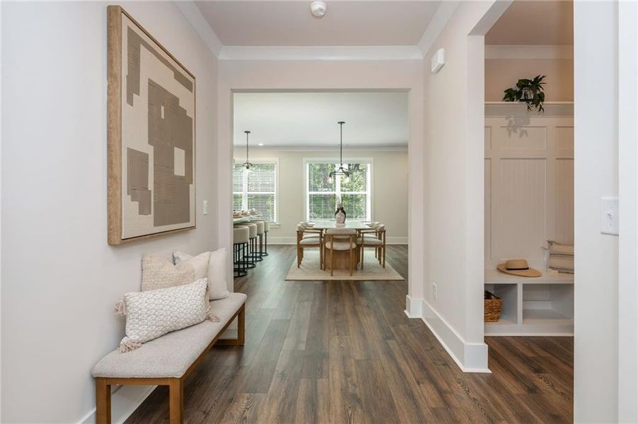 Furnished interior view inside a new home in , Flowery Branch (Image 65). Furnished interior view inside a new home in , Flowery Branch (Image 65).