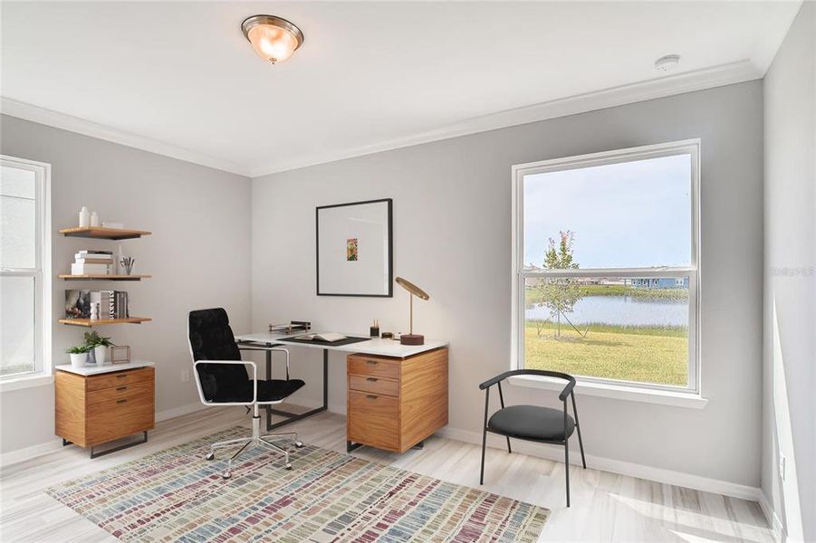 Furnished interior view inside a new home in Estates at Lake Jesup, Sanford (Image 3).