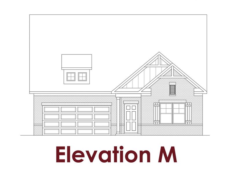 Representative rendering of the exterior for the Bluff                                                                Primary Suite on Main by Chafin Communities (Image 8).