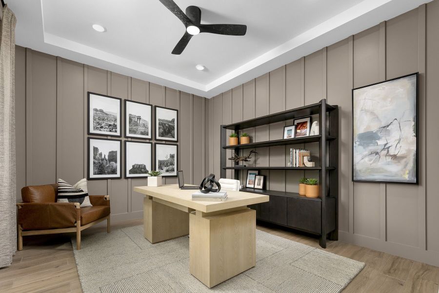 Representative furnished interior of a home built from the Mahogany by Mattamy Homes in Landmarke, Queen Creek (Image 11).