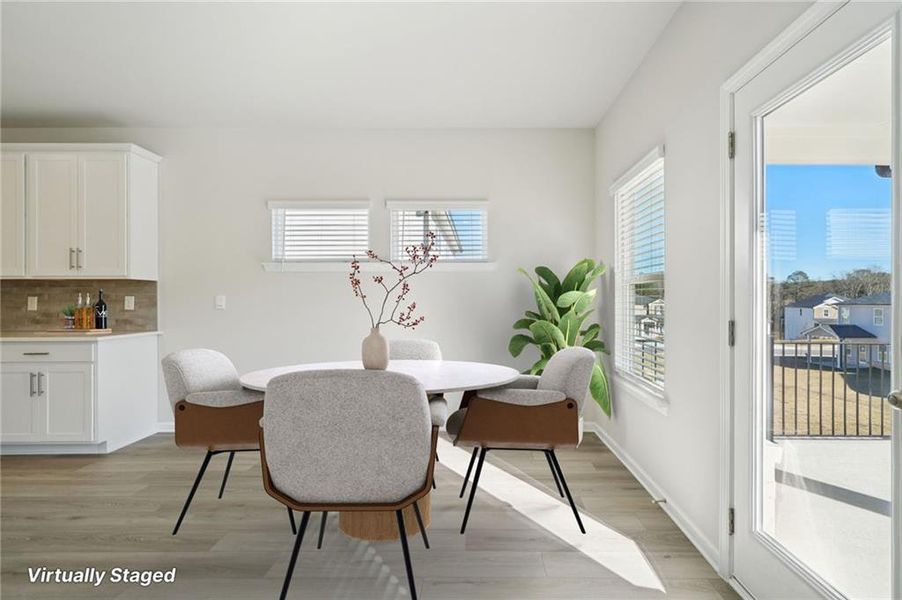 Furnished interior view inside a new home in Parkside at Grayson, Grayson (Image 6).