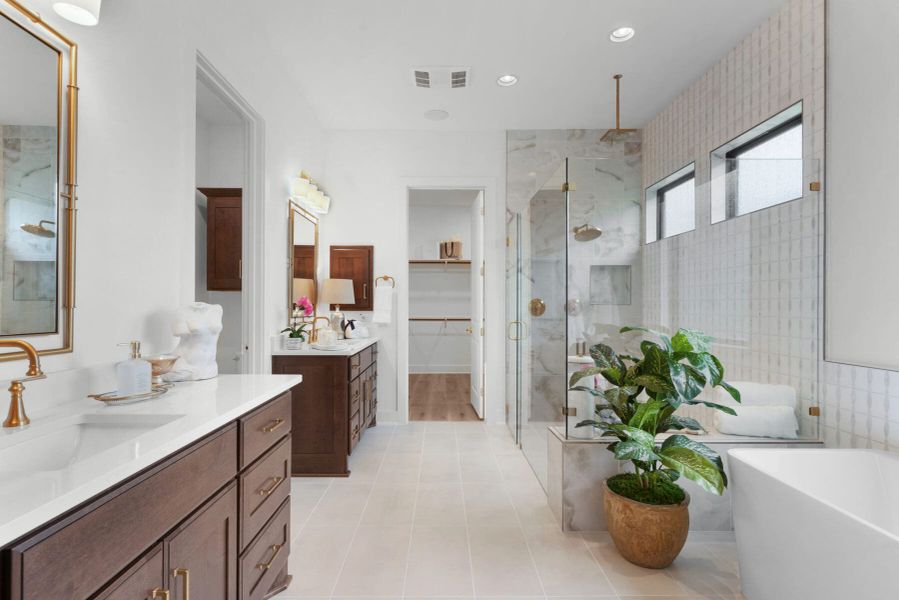 Furnished interior view inside a new home in Enchanted Bluff, Garden Ridge (Image 39).