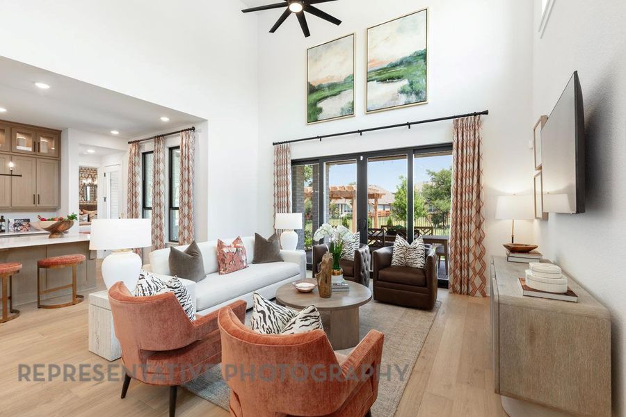 Furnished interior view inside a new home in 6 Creeks at Waterridge: 60ft. lots, Kyle (Image 24).