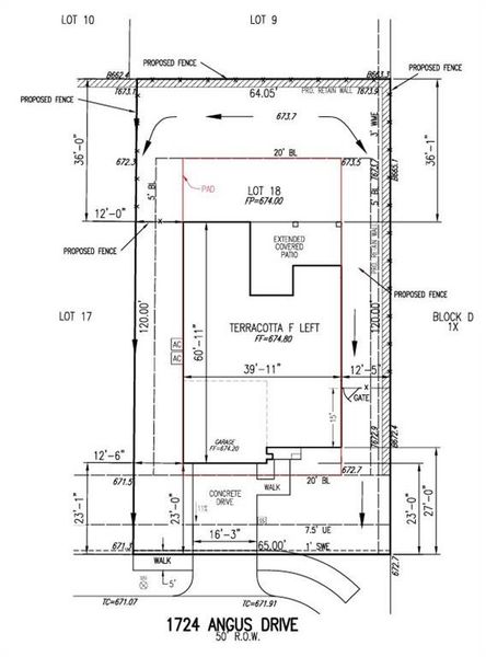 1724 Angus Drive Plot Plan 1724 Angus Drive Plot Plan