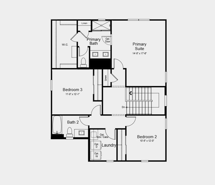 2D floor plan layout of this home in Artisan at Asante Vista Collection, Surprise, AZ (Image 4).