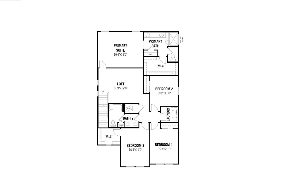 2D floor plan layout for the Toffee by Mattamy Homes in Baker Farms, Phoenix, AZ (Image 6).