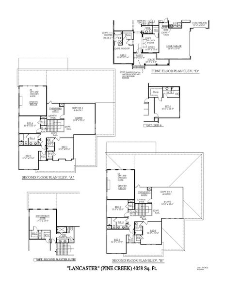 2D floor plan layout for the Lancaster - Single Family Homes by Dream Finders Homes in Fairhaven, Thompson's Station, TN (Image 26).