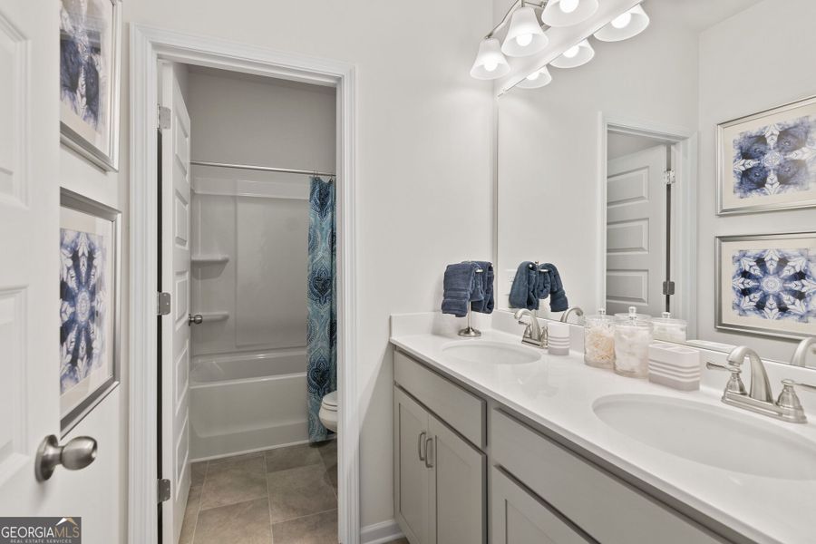Furnished interior view inside a new home in Bryson Farms, Byron (Image 3).
