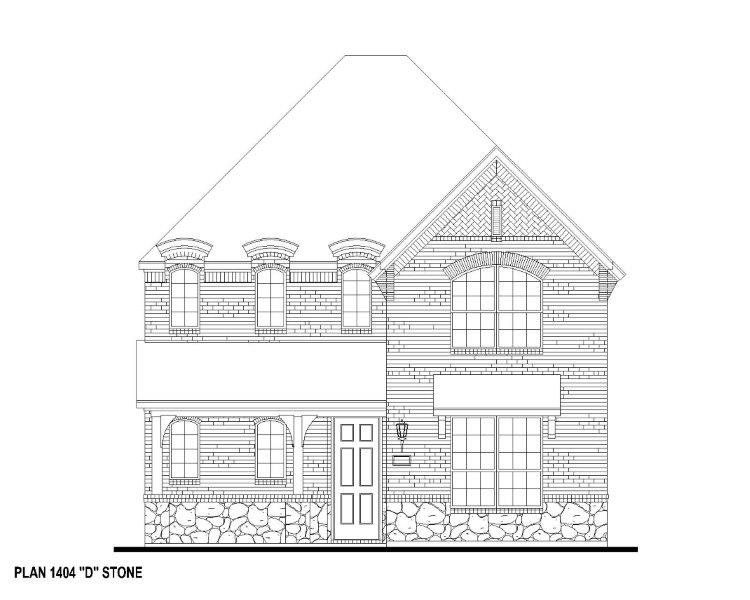 Plan 1404 Elevation D w/ Stone