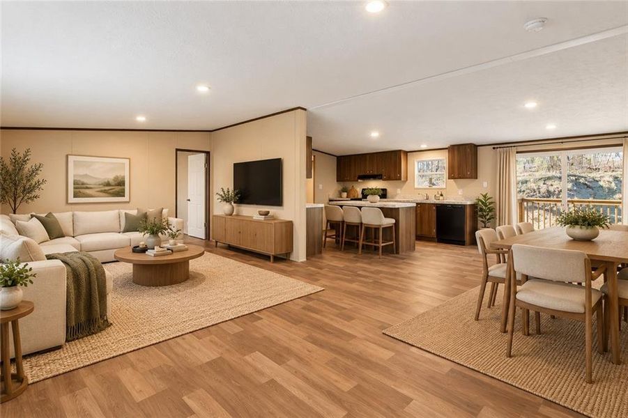 Furnished interior view inside a new home in , Ellijay (Image 3).