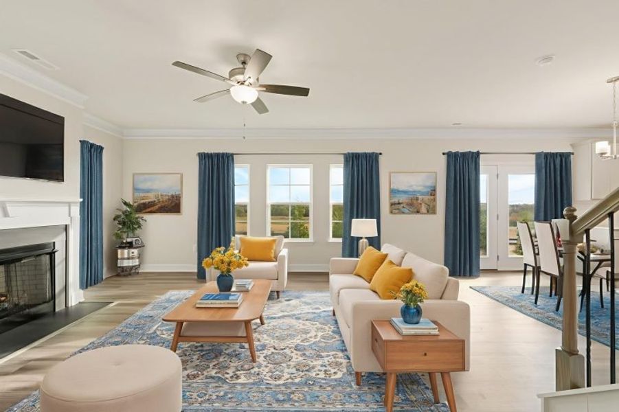 Furnished interior view inside a new home in Miller's Reserve, Winston-Salem (Image 3). Furnished interior view inside a new home in Miller's Reserve, Winston-Salem (Image 3).