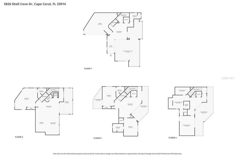 2D floor plan layout of this home in , Cape Coral, FL (Image 6).