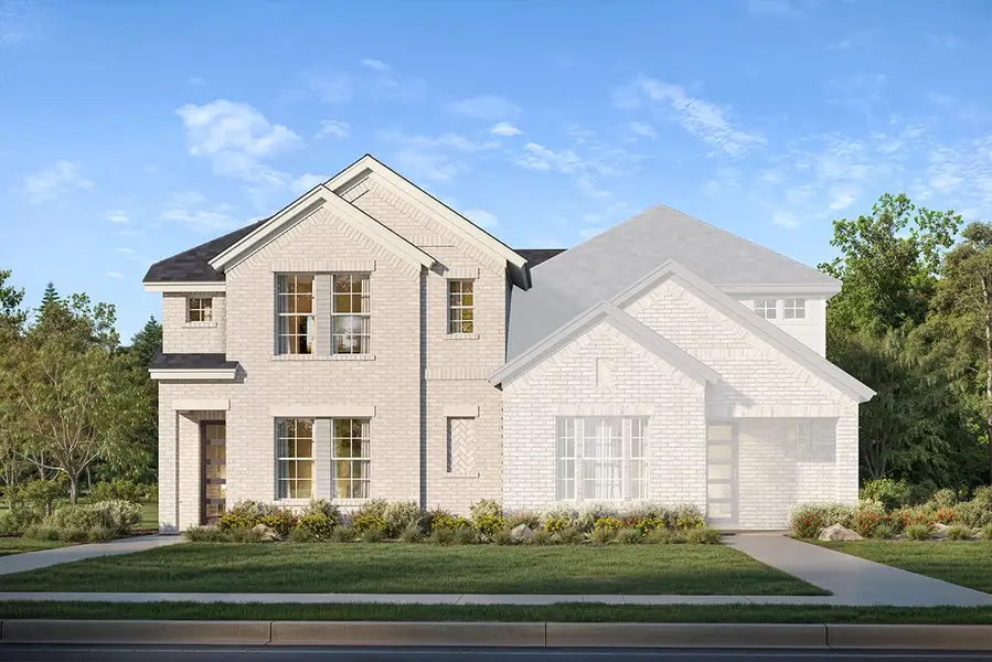 Representative exterior photo of a completed home built from the Broadway by Landon Homes in Fields - East Village, Frisco, TX (Image 2). Representative exterior photo of a completed home built from the Broadway by Landon Homes in Fields - East Village, Frisco, TX (Image 2).