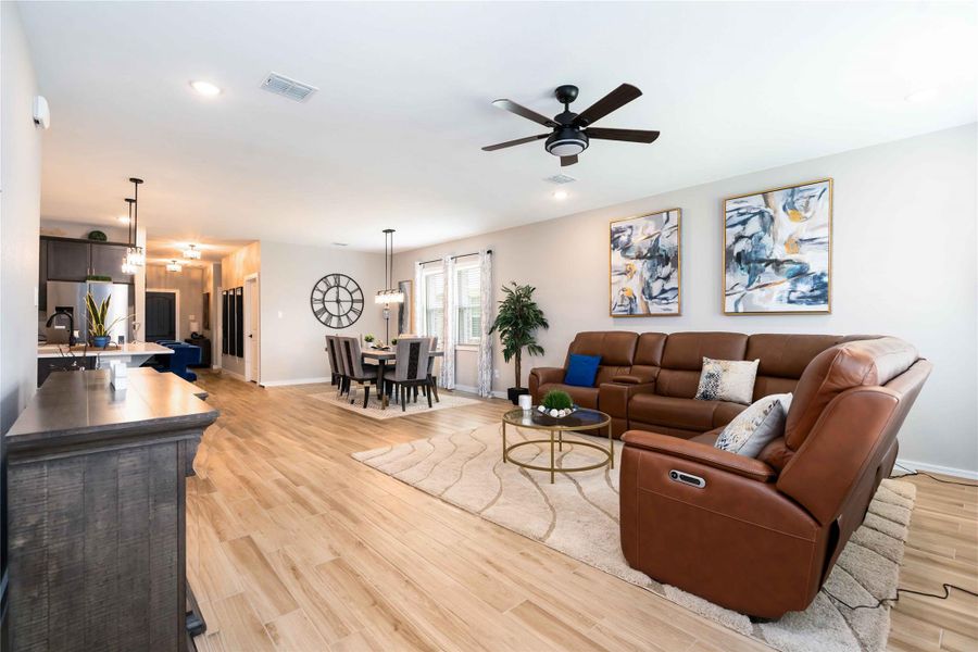 Furnished interior view inside a new home in Ascend at Legends Bay, Baytown (Image 8). Furnished interior view inside a new home in Ascend at Legends Bay, Baytown (Image 8).