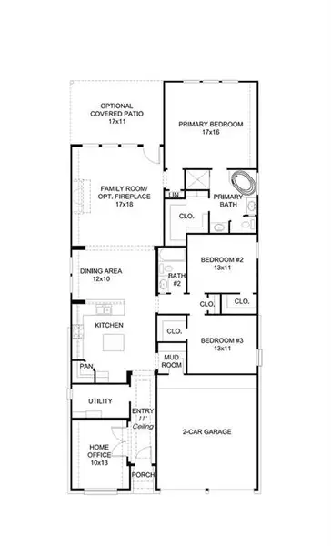 2D floor plan layout of this home in Devonshire - Reserve 45', Forney, TX (Image 2). 2D floor plan layout of this home in Devonshire - Reserve 45', Forney, TX (Image 2).