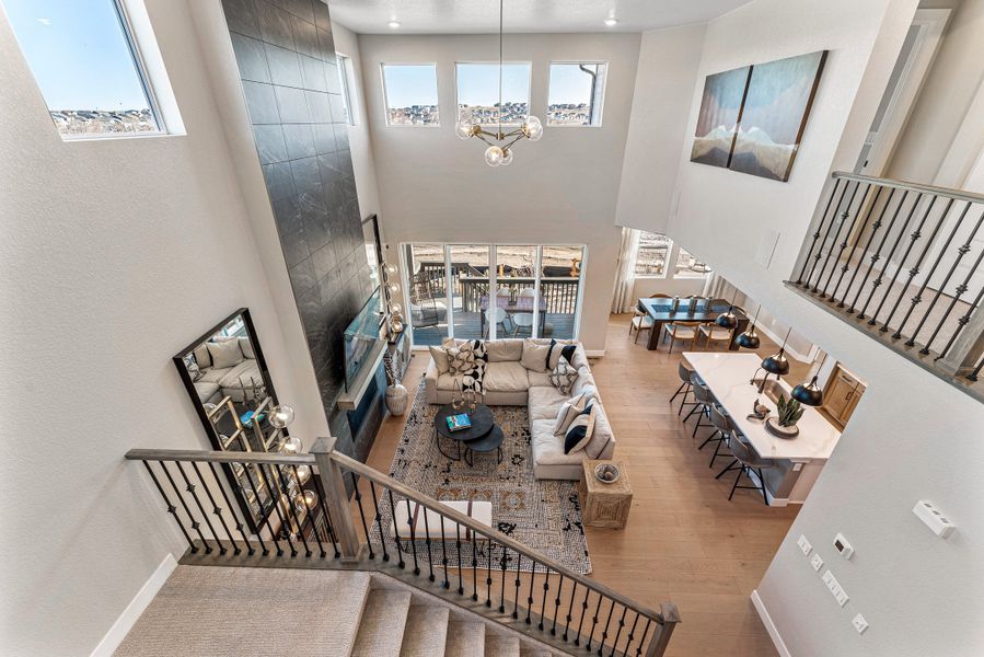 Representative furnished interior of a home built from the Roxborough by Taylor Morrison in Trailstone, Arvada (Image 23).