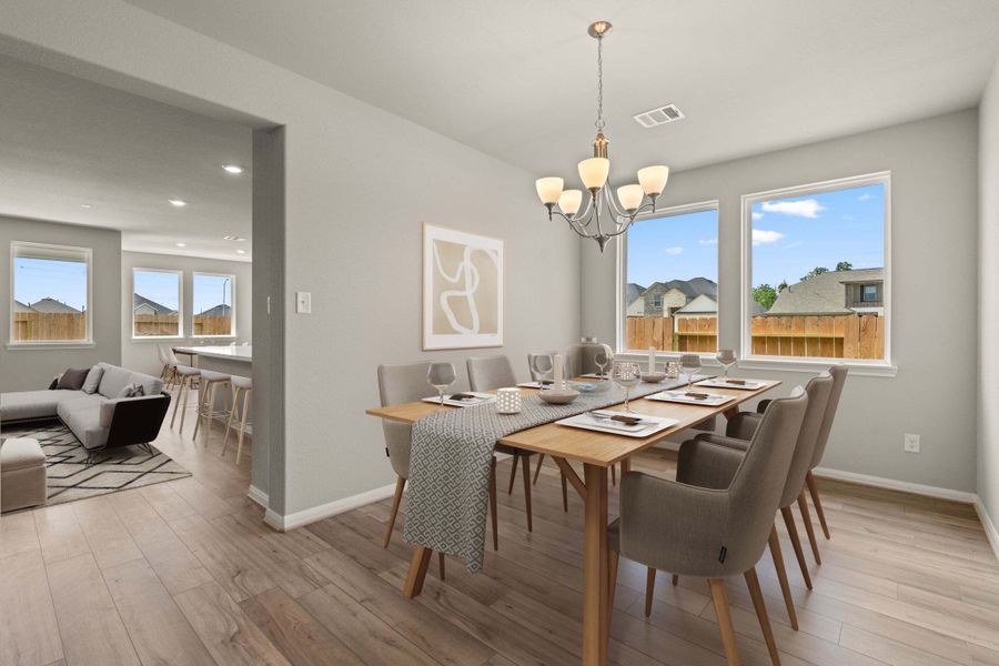 Formal Dining Room. Note: Sample product photo - actual exterior and interior selections may vary by homesite