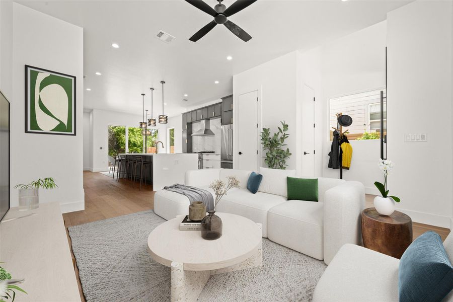 Furnished interior view inside a new home in , Austin (Image 7). Furnished interior view inside a new home in , Austin (Image 7).