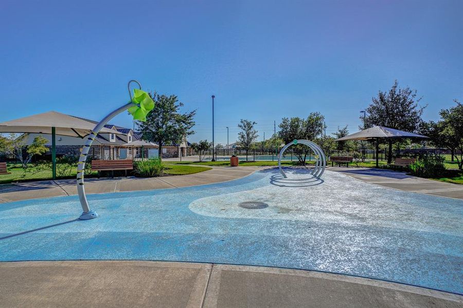 Amenities include, children’s play area, splash pad, playground and recreation center with a separate picnic pavilion.