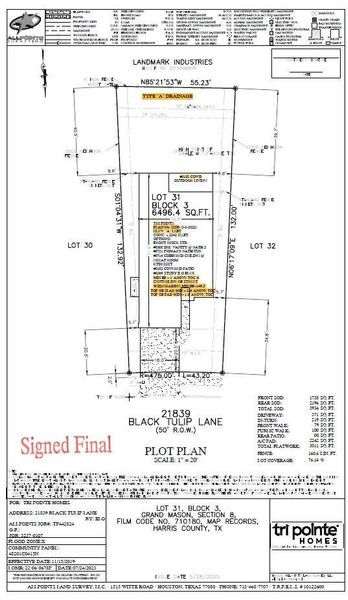 2D floor plan layout of this home in The Cove at Mason Woods, Cypress, TX (Image 3). 2D floor plan layout of this home in The Cove at Mason Woods, Cypress, TX (Image 3).