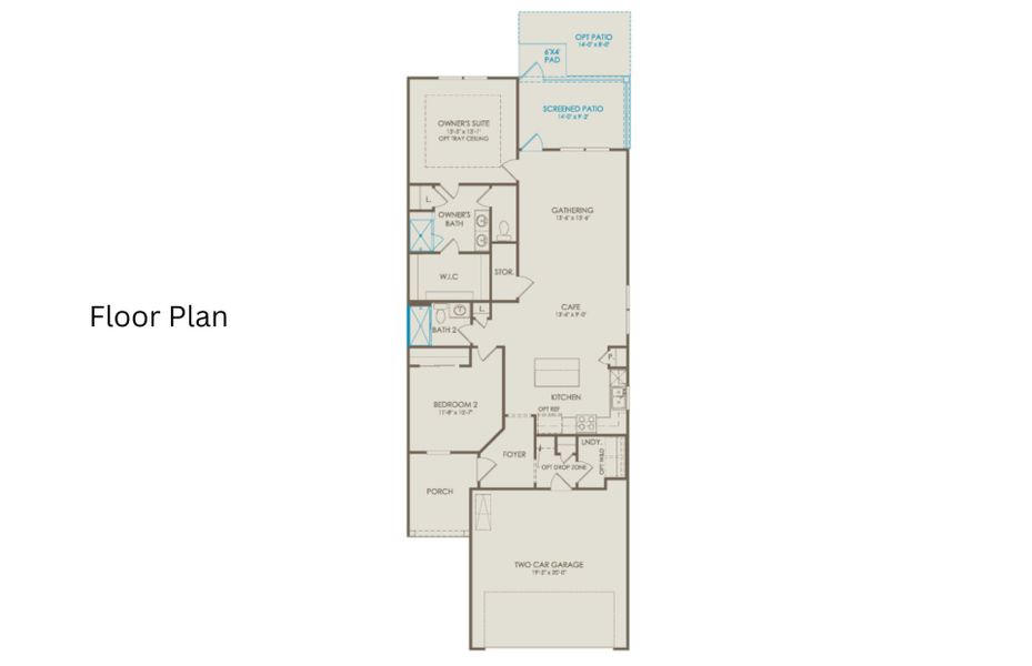 2D floor plan layout of this home in Carolina Overlook, Clayton, NC (Image 4). 2D floor plan layout of this home in Carolina Overlook, Clayton, NC (Image 4).