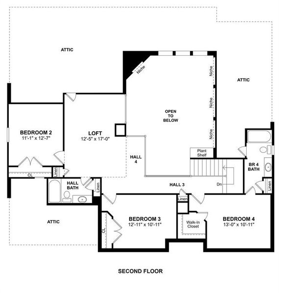 The Cameron floor plan by K. Hovnanian Homes. 2nd Floor shown. *Prices, plans, dimensions, features, specifications, materials, and availability of homes or communities are subject to change without notice or obligation.