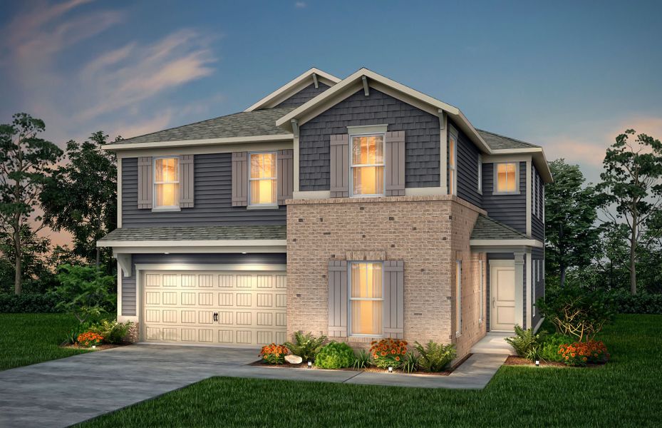 Front exterior of a new home in Cannon Run, Concord, NC, highlighting curb appeal (Image 16).