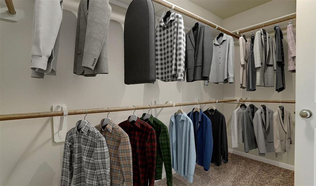 Huge owner's walk-in closet (*Photo not of actual home and used for illustration purposes only.)