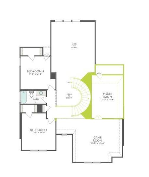 2D floor plan layout of this home in Tompkins Reserve, Katy, TX (Image 4). 2D floor plan layout of this home in Tompkins Reserve, Katy, TX (Image 4).