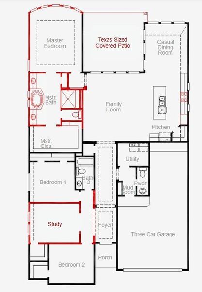 2D floor plan layout of this home in Escondido, Magnolia, TX (Image 2). 2D floor plan layout of this home in Escondido, Magnolia, TX (Image 2).