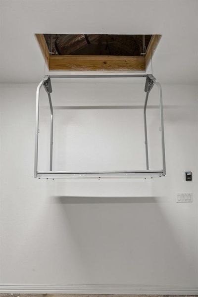 Electric attic lift...get things in and out of the attic with next to no effort. Electric attic lift...get things in and out of the attic with next to no effort.