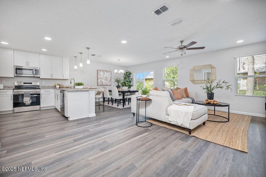 Furnished interior view inside a new home in , Jacksonville (Image 18). Furnished interior view inside a new home in , Jacksonville (Image 18).