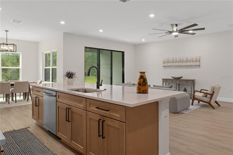 Furnished interior view inside a new home in , Dunnellon (Image 31).