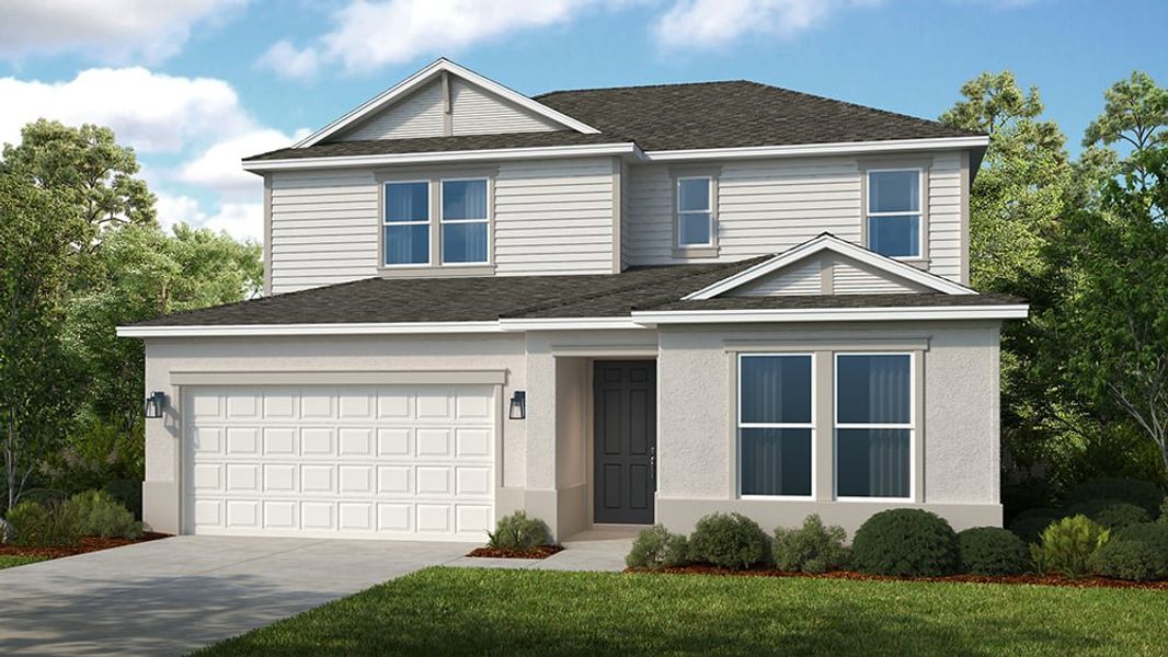 Representative exterior photo of a completed home built from the Montauk by Taylor Morrison in Hillcrest, San Antonio, FL (Image 16).