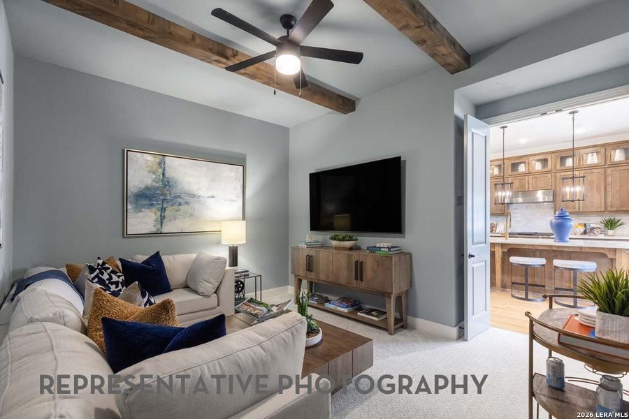 Furnished interior view inside a new home in The Ranches at Creekside, Boerne (Image 19). Furnished interior view inside a new home in The Ranches at Creekside, Boerne (Image 19).