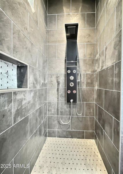 Owner's Spa like shower with shower pane