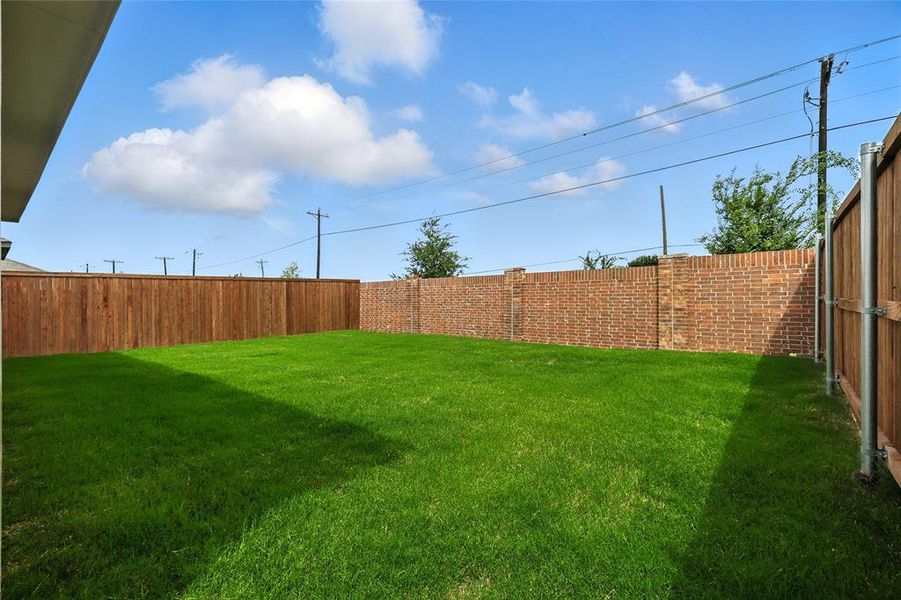 View of fenced backyard View of fenced backyard