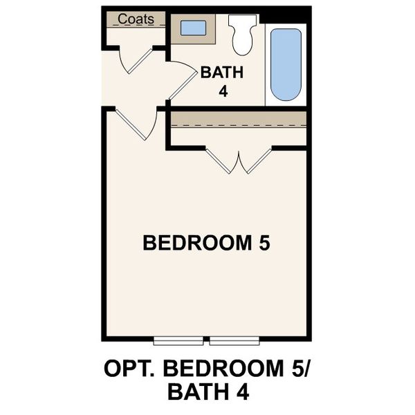 2D floor plan layout of this home in Overland Grove, Forney, TX (Image 5).