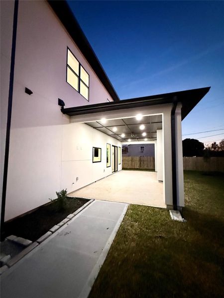 Exterior details and patio area of a home in , Pearland (Image 2). Exterior details and patio area of a home in , Pearland (Image 2).