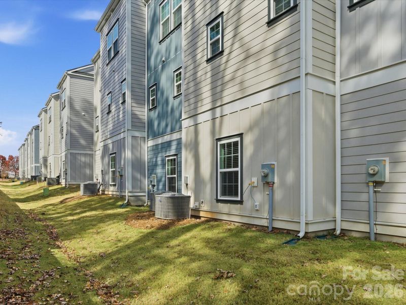 Exterior details and patio area of a home in Sycamore Trail, Matthews (Image 3).