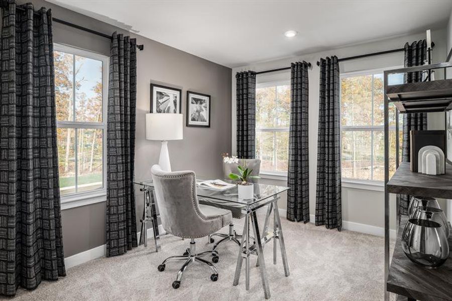 Representative furnished interior of a home built from the Odessa by Ryan Homes in Lakes at Riverbend, Navassa (Image 19). Representative furnished interior of a home built from the Odessa by Ryan Homes in Lakes at Riverbend, Navassa (Image 19).