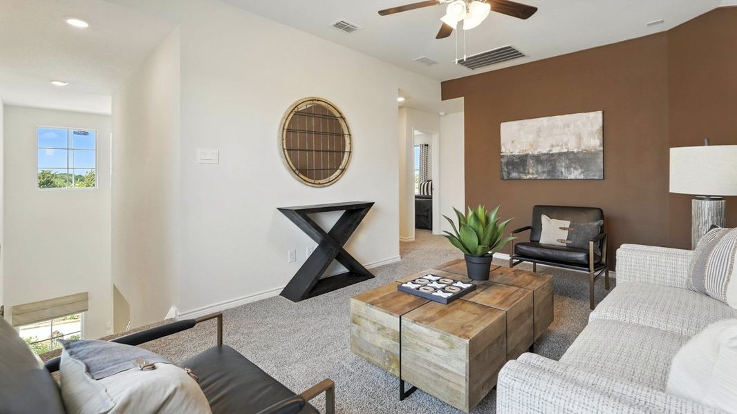 Representative furnished interior of a home built from the Ryker by D.R. Horton in Silverado, Aubrey (Image 9). Representative furnished interior of a home built from the Ryker by D.R. Horton in Silverado, Aubrey (Image 9).