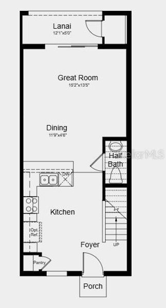2D floor plan layout of this home in Skye Ranch Community Group Page, Sarasota, FL (Image 4).