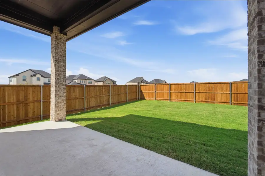 Exterior details and patio area of a home in Green Meadows, Celina (Image 29). Exterior details and patio area of a home in Green Meadows, Celina (Image 29).