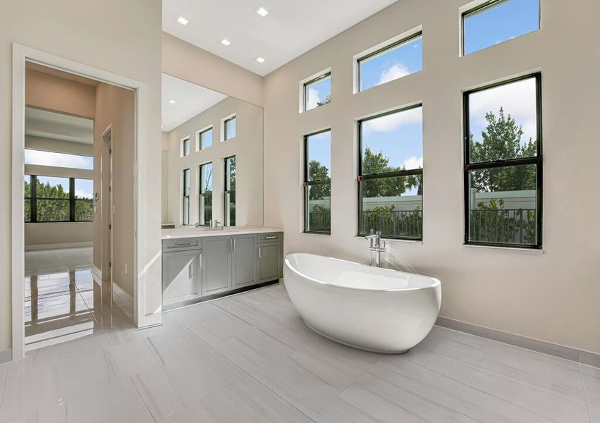 Furnished interior view inside a new home in Apex at Avenir, Palm Beach Gardens (Image 37). Furnished interior view inside a new home in Apex at Avenir, Palm Beach Gardens (Image 37).