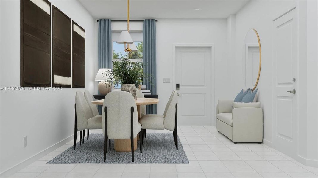 Furnished interior view inside a new home in RosaBella, Miami (Image 3).