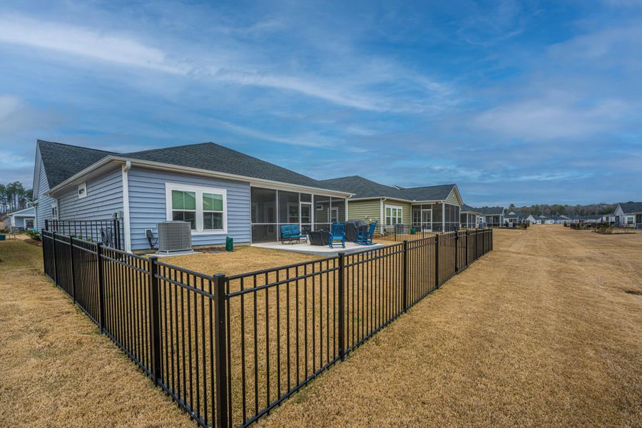 Exterior details and patio area of a home in Horizons at Summers Corner | 55+, Summerville (Image 32).